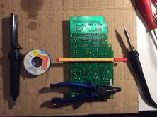tools: solder pump, thin 0,5mm solder, sth to mark, sth heavy, soldering iron 
